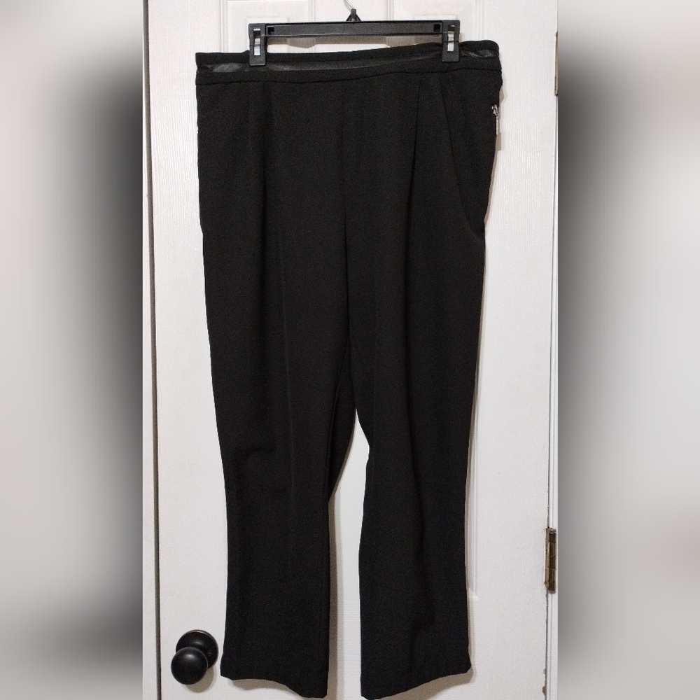mark. Women's Size XXL Black Trouser Dress Pants With Zipper Front Pockets